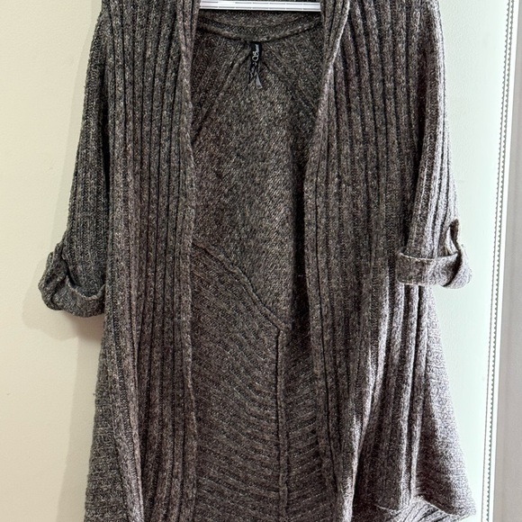 Brown Chunky Knit Open-Front Cardigan Sweater - Picture 1 of 3